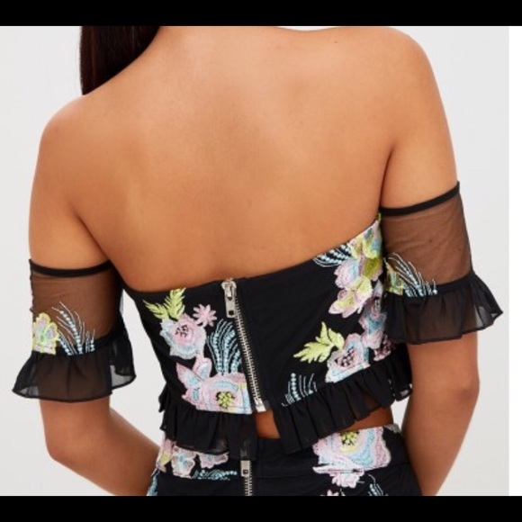 Pretty Little Things bardot crop top NWT - Picture 2 of 7